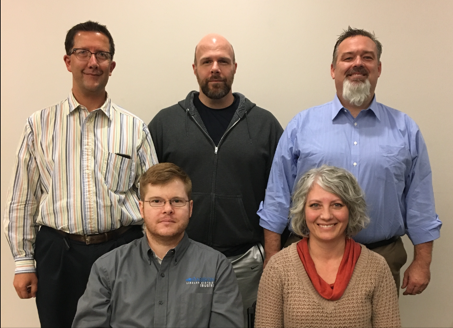 Top Row: David Reeser, Tony Derricott, Golden Fulcher. Front Row: Katie Baird, Pam Beard Board of Trustees