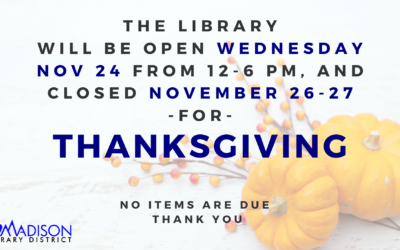 Closed for Thanksgiving