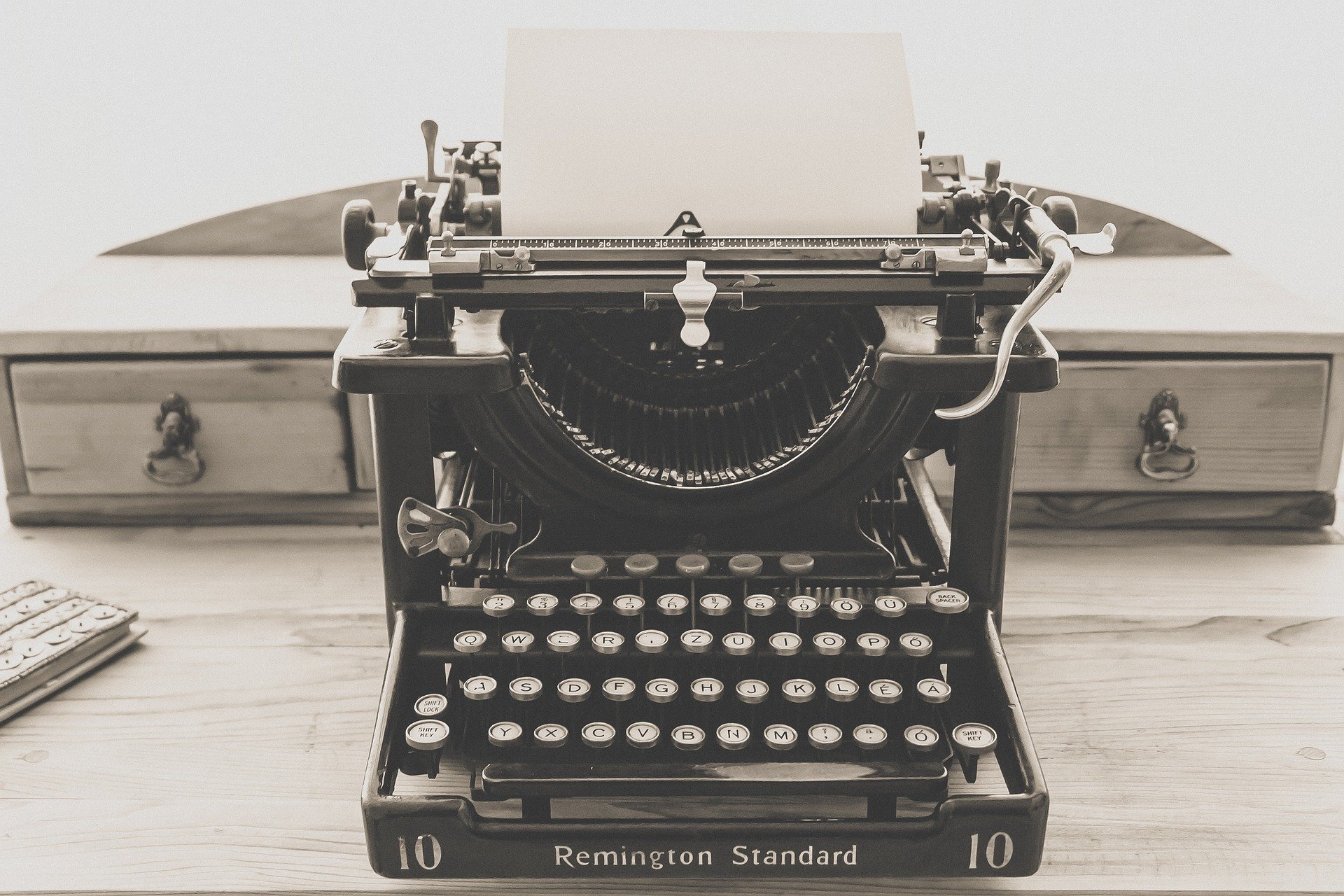 black Remington Standard old-fashioned typewriter