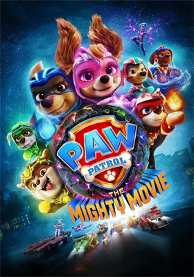 DVD cover for PAW Patrol: The Mighty Movie