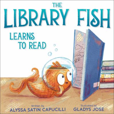 Book cover for The Library Fish Learns to Read by Alyssa Capucilli