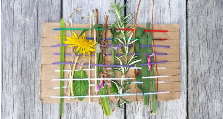 Make a weaving loom to take on a hike in nature.