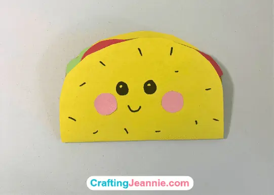 Cute taco paper craft.