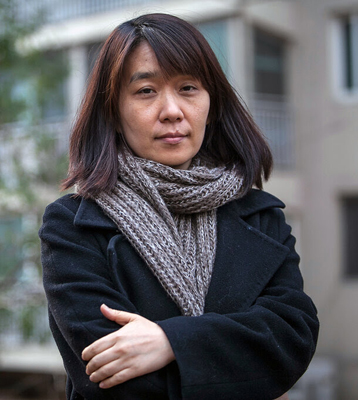 Portrait of Nobel Prize for Literature winner 2024 Han Kang.