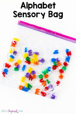 Make an easy sensory bag using easy to find items.