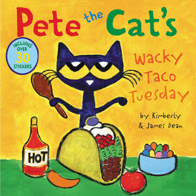 Book cover for Pete the Cat's Wacky Taco Tuesday by Kim Dean