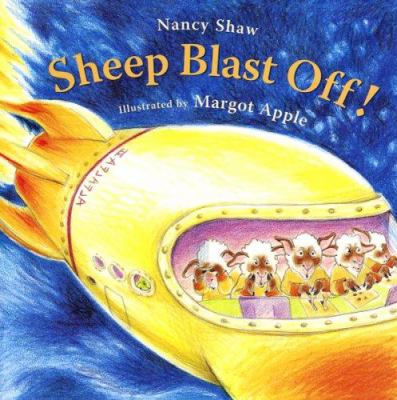 Book cover for Sheep Blast Off! by Nancy Shaw